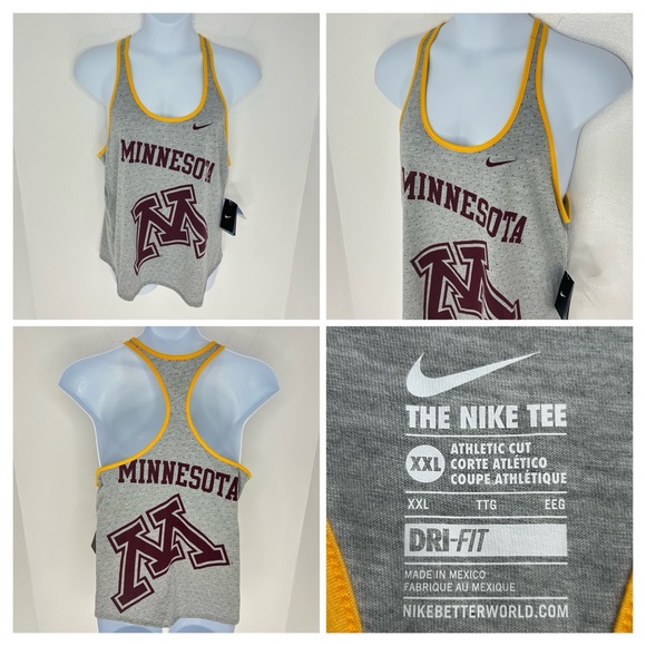 Minnesota Golden Gophers NWT Tank Top Nike Dri-FIT‎ Womens XXL Athletic Gym - Picture 1 of 13
